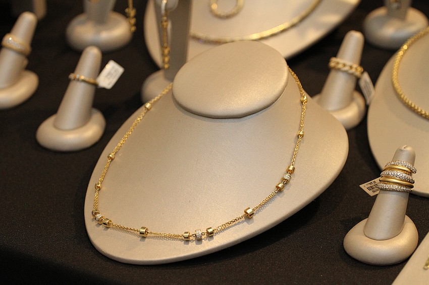 Jewelry was up for purchase at the pop-up boutique