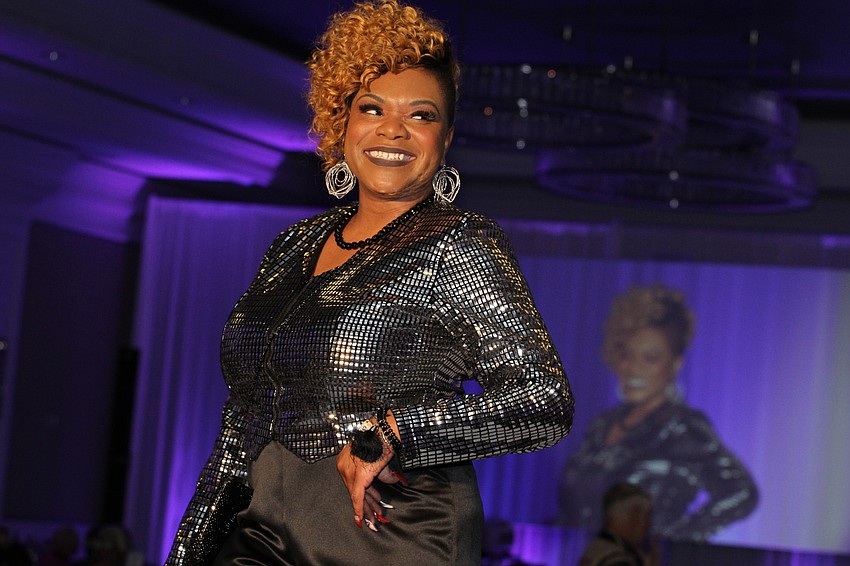 Models continued with an '80s theme.