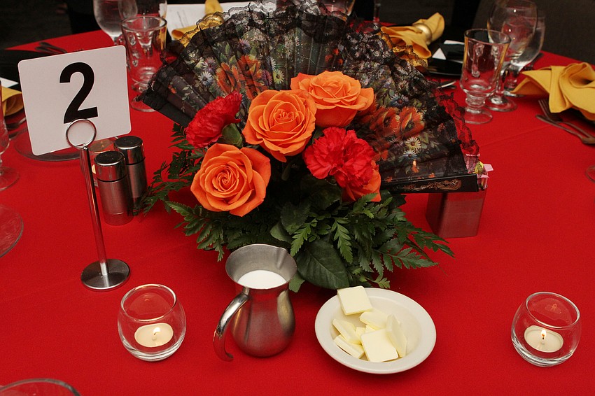 Michael's on East had a comfortable, red color scheme for the night.