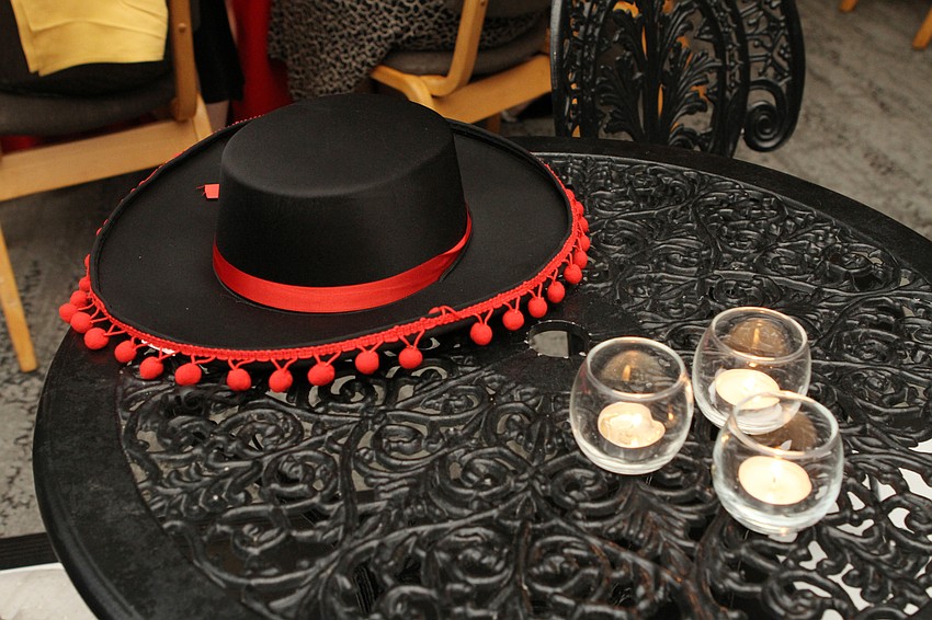 The night had lit candles and decor.