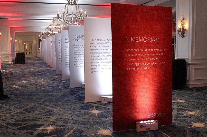 The night had a quilt display in honor of CAN Community health patients who have died from AIDS.