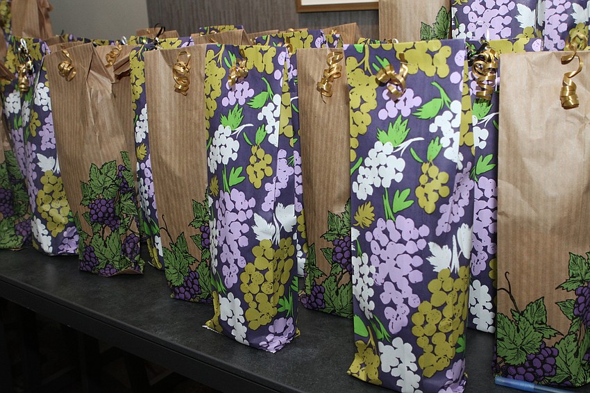 Gift bags were available for guests.