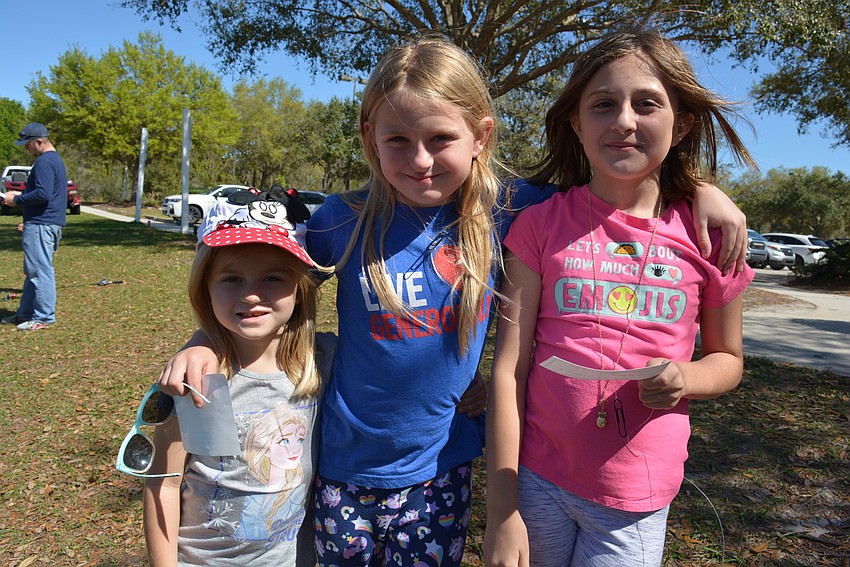 Bradenton's Adalene Bailey, Elaina Bailey and Kylie Hindman were some of the only girls at the afternoon session.