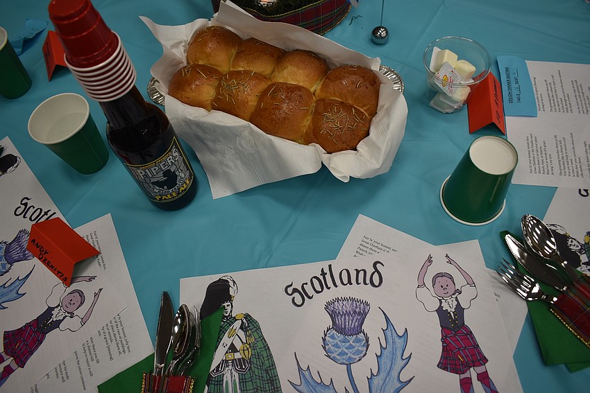 Scottish bread awaited diners as an appetizer