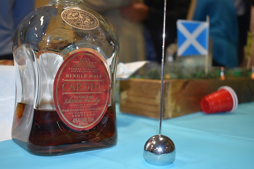 Prior to dinner, everyone took a shot of Scottish whiskey