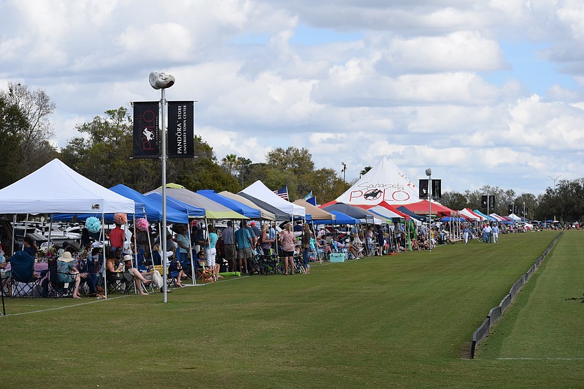 Spectators packed the sideline during the Observer Cup at the Sarasota Polo Club in Lakewood Ranch.
