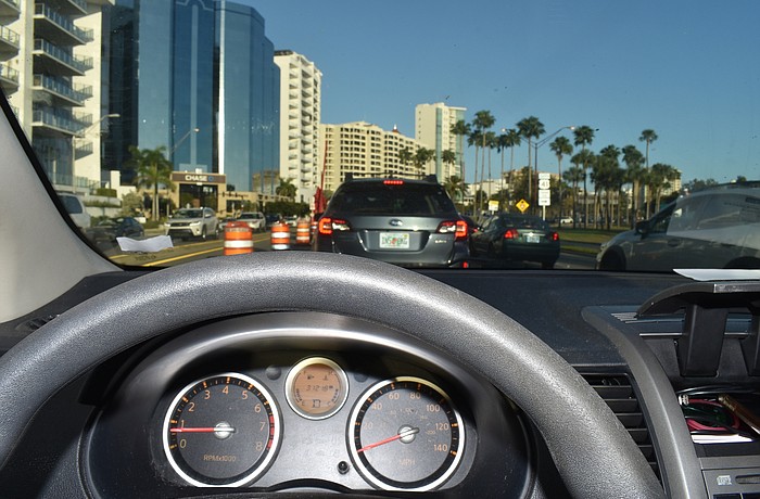 Perhaps the crux of the whole issue: The turn lanes onto Tamiami Trail from Gulfstream.