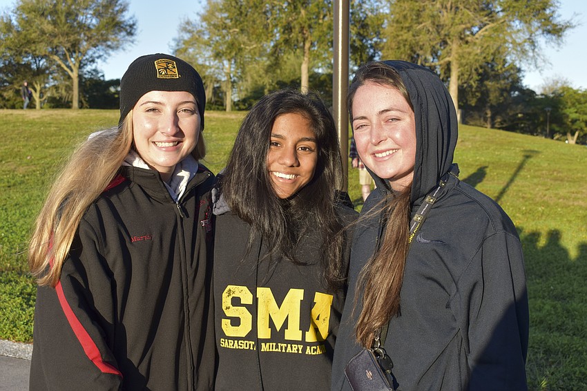 SMA seniors Carlie Murphy, Vanesa Viera and Haley Wood