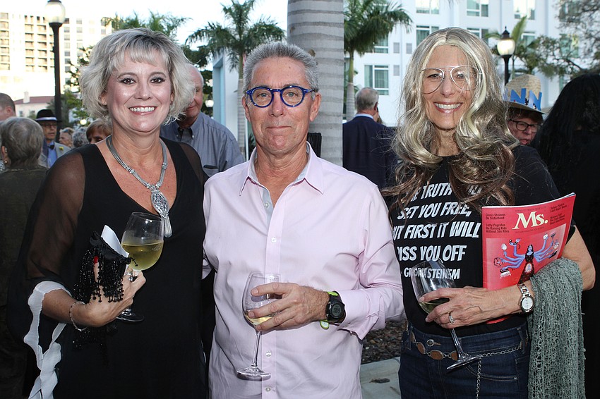 Managing Director Rebecca Hopkins with Roger and Patricia Courtois