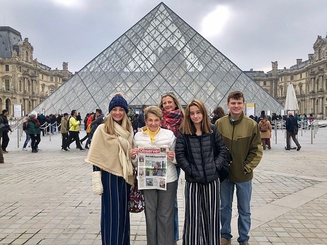 Louvre Museum in Paris, France | Lori Cashi-Haught, Paula Cashi, Tami Cashi, Parker Haught and Enzo Cashi-Orsini