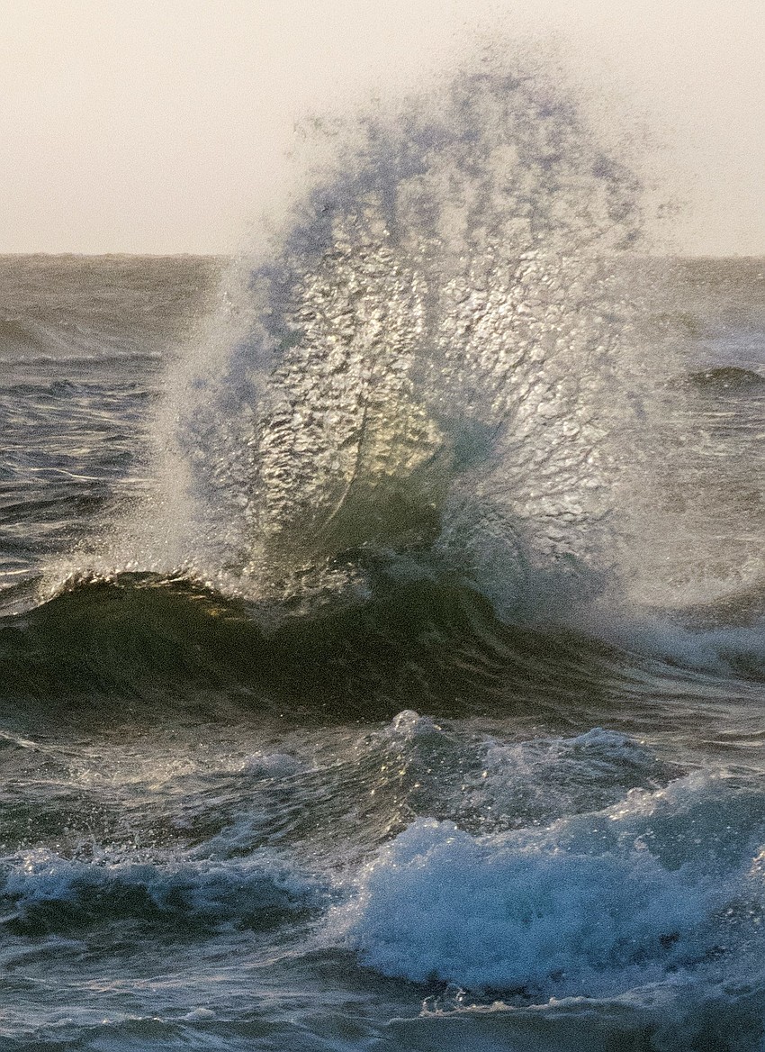 Splashing wave seen off Lido Beach | Michael Cohen