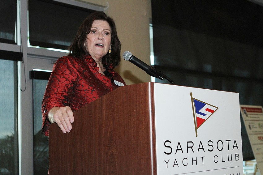 Executive Director Marjorie Broughton addressed the crowd.