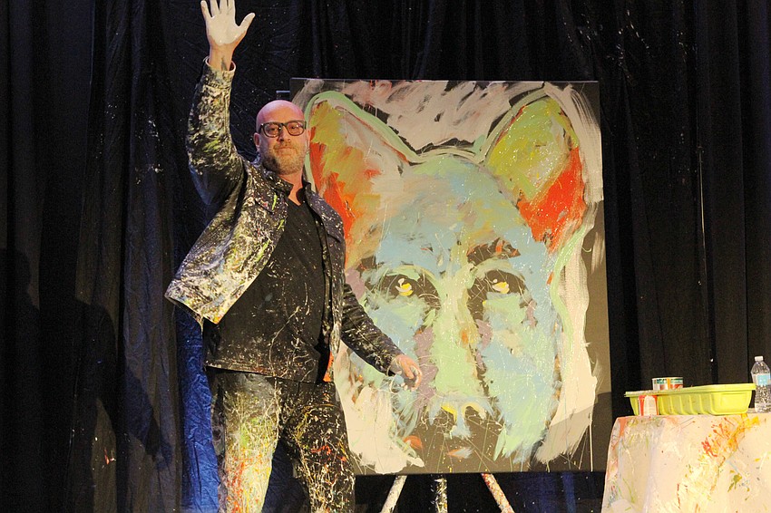 Elliott From put on a live-painting show.