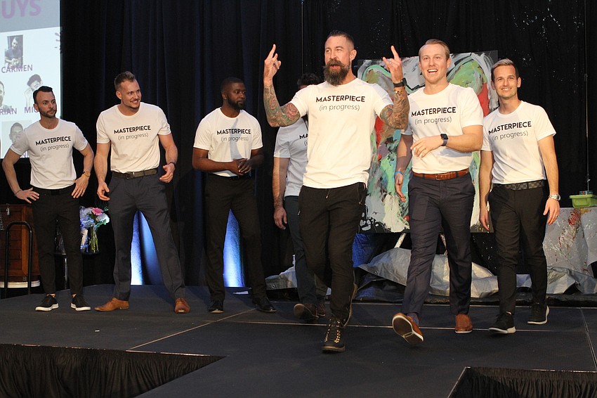 The Hot Guys made their on-stage debut.