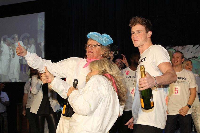 The Hot Guys returned to the stage to strut down the runway.