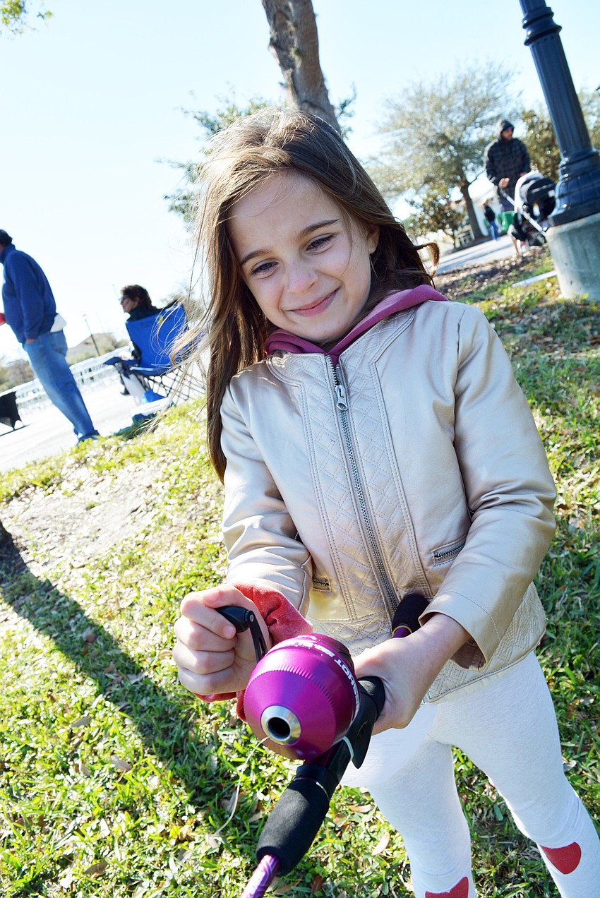 Lakewood Ranch 6-year-old Siena Grassia did not catch any fish, but she had fun trying.