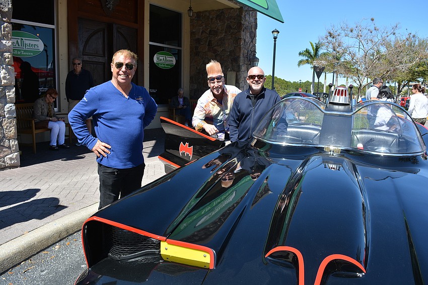 Sarasota brothers Eugene, Bello and John Nock showed off their vehicle, one of the original five Batmobiles.