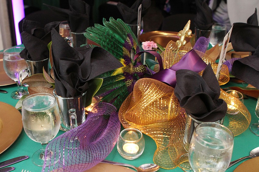 The night had extravagant New Orleans Decor