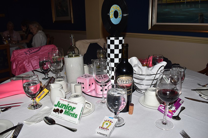 The tables were decorated with nostalgia.