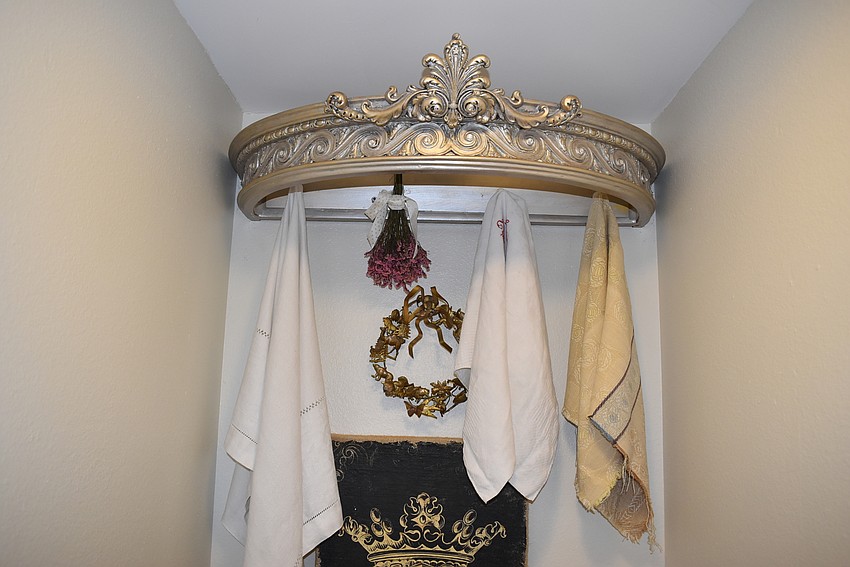 In one bathroom, the home's 