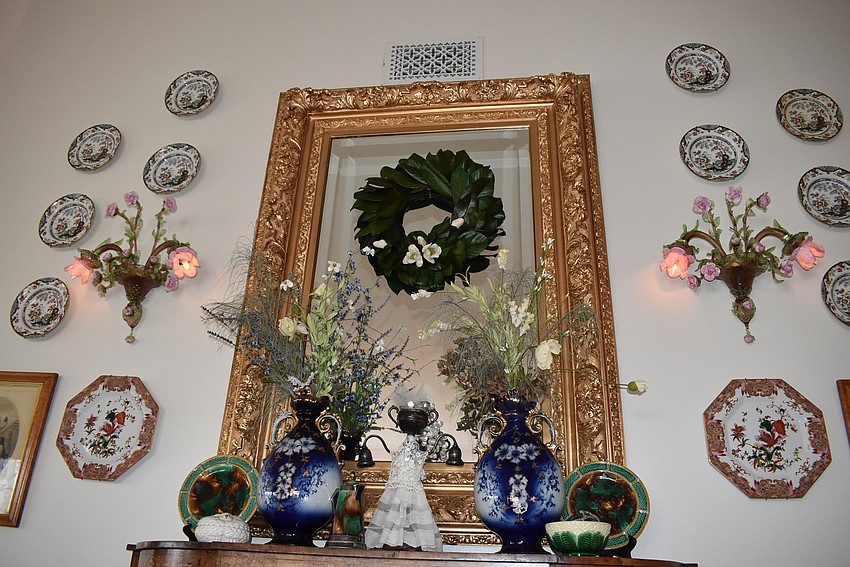 The art and artifacts crawl up the walls.