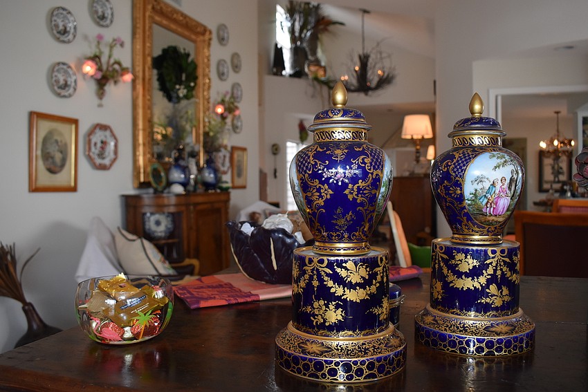 Darker pieces balance the light in the home.