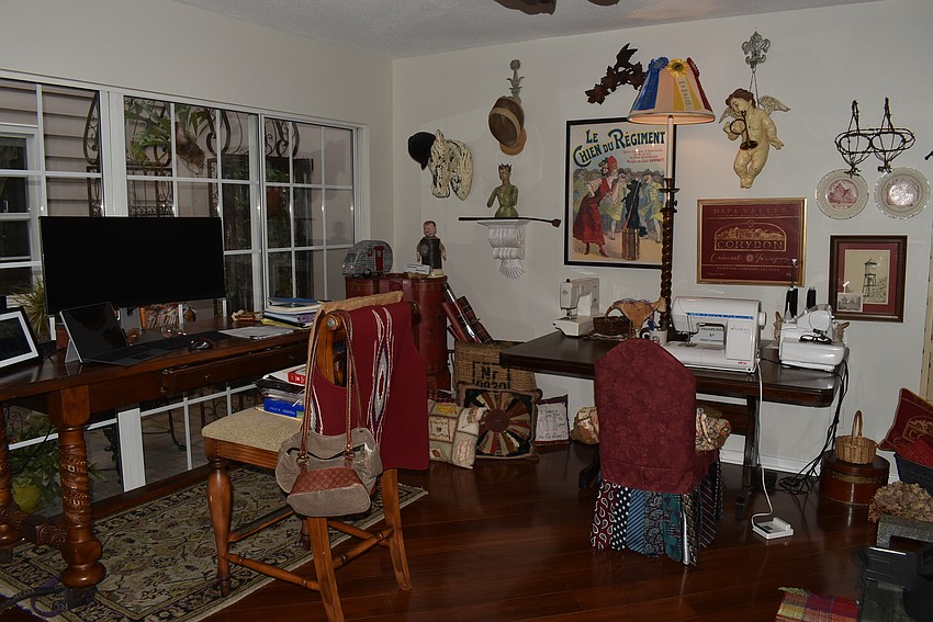 Lammers' studio is packed with pieces of art-in-waiting.