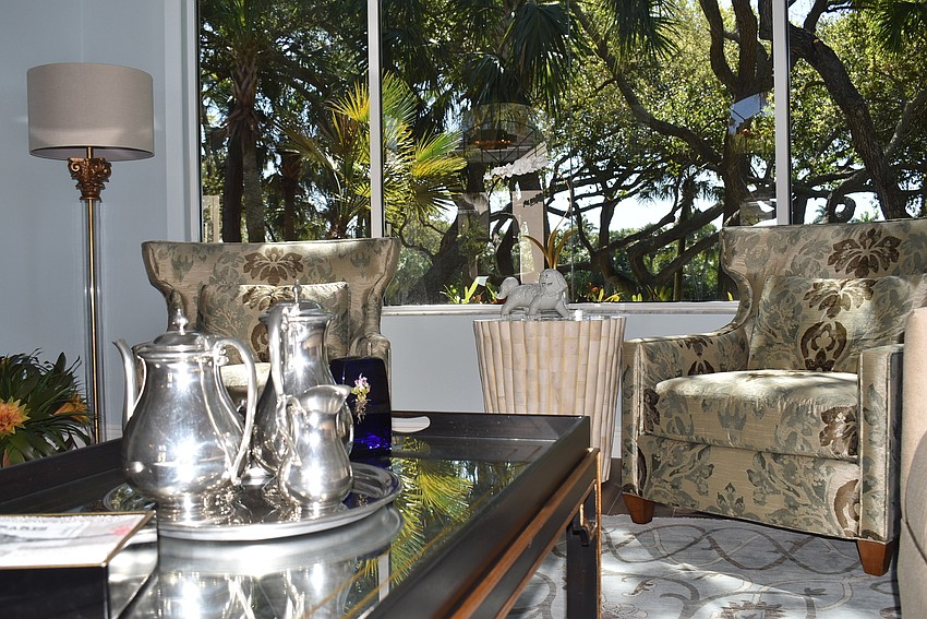 Gleaming silver accents the sunlight in the home.