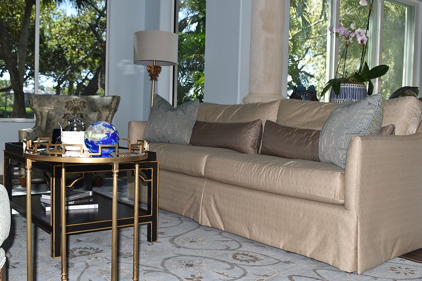 A bright sitting area at the back of the house.