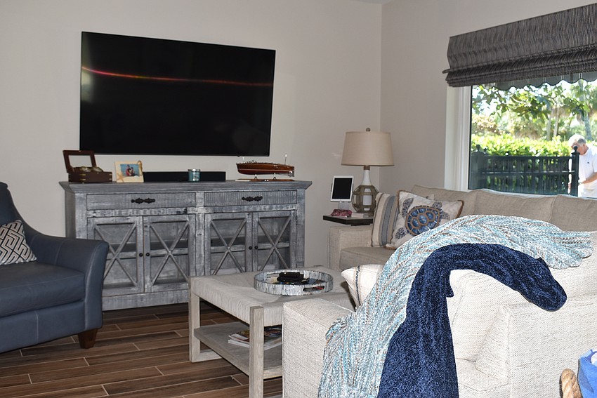 The sitting area off the kitchen provides views of the backyard while staying close to the heart of the home.