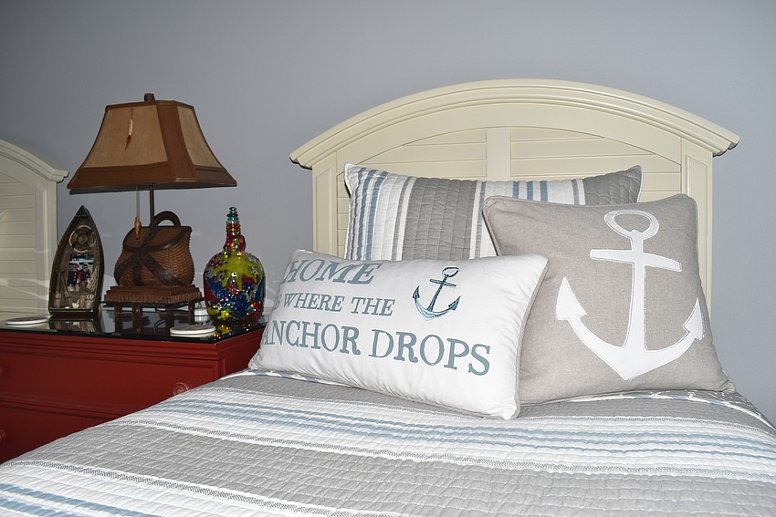 The home is decorated in a nautical theme.