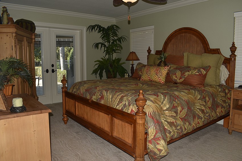 The master bedroom brings a natural feel to the home.