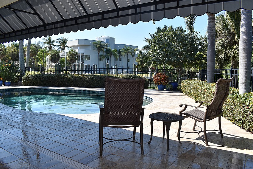 From the summer kitchen, the Yahns can stay shady.