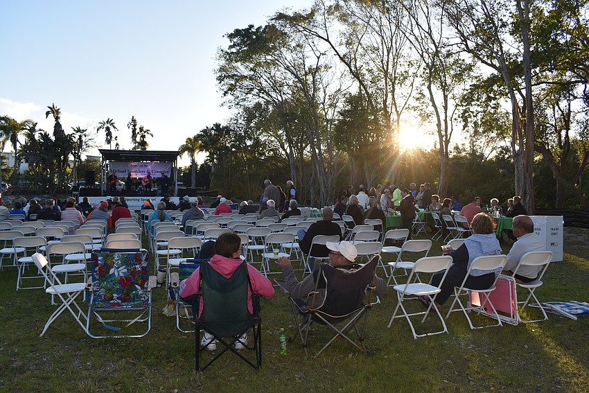 The sunset provided a spectacular backdrop of the concert.