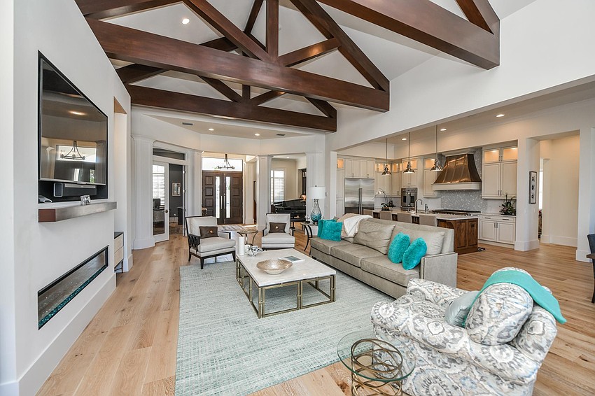 There's plenty of seating for guests in the living area. Photo courtesy of Angela Nutter.