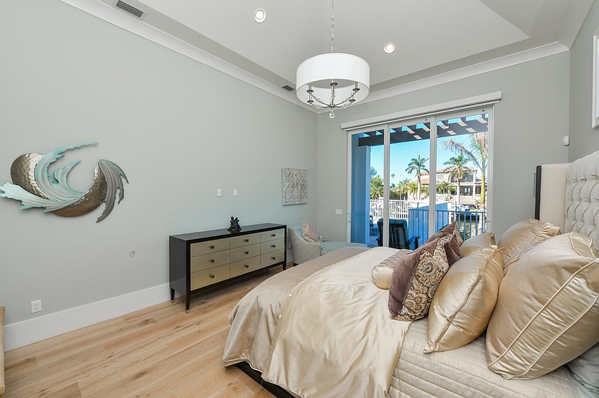 The master bathroom features a wave art piece. Photo courtesy of Angela Nutter.