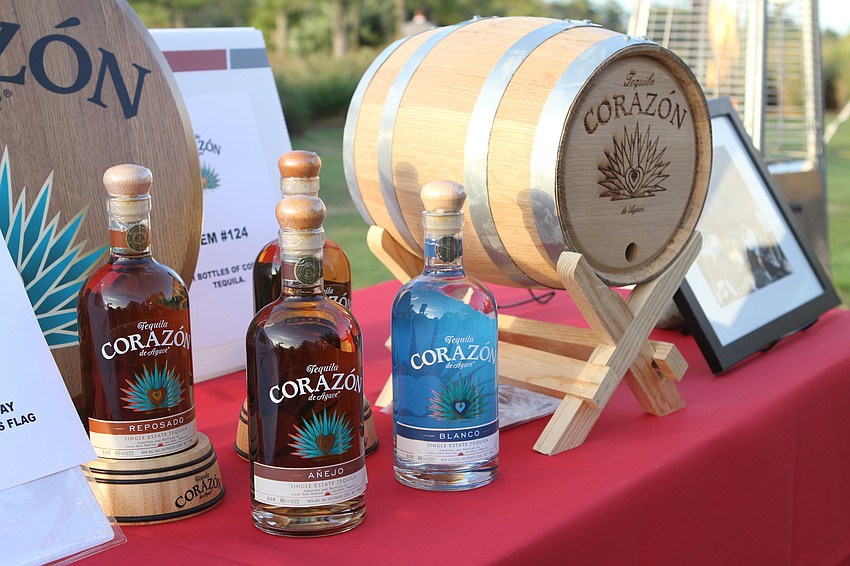 Drinks, sports memorabilia and other items were at the silent auction.