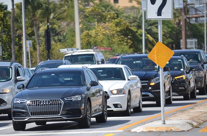 Traffic barrels restricting turns off Gulfstream Avenue at U.S. 41 have been removed.
