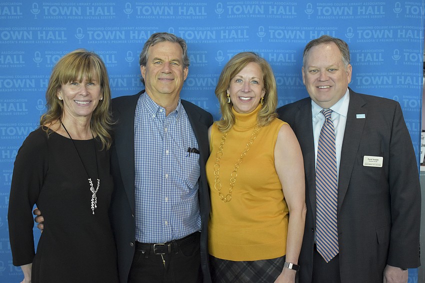 Carol Ann Kalish, Sam Quinones, Lorrie Liang and David Verinder,  ceo of Sarasota Memorial Hospital
