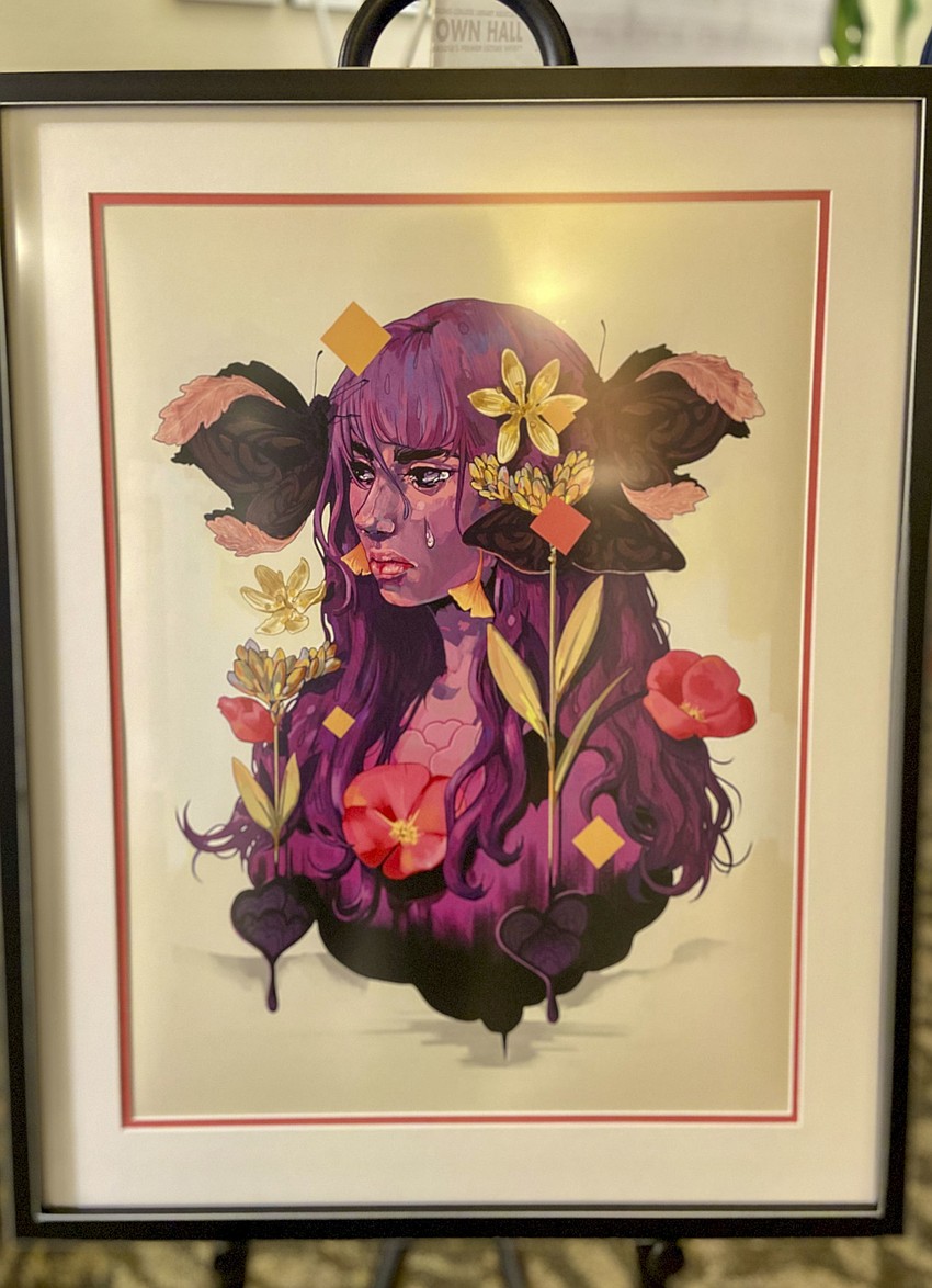 Sara Lull, a senior at Ringling College of Art + Design, illustrates how an opiate addiction can take hold of a person.