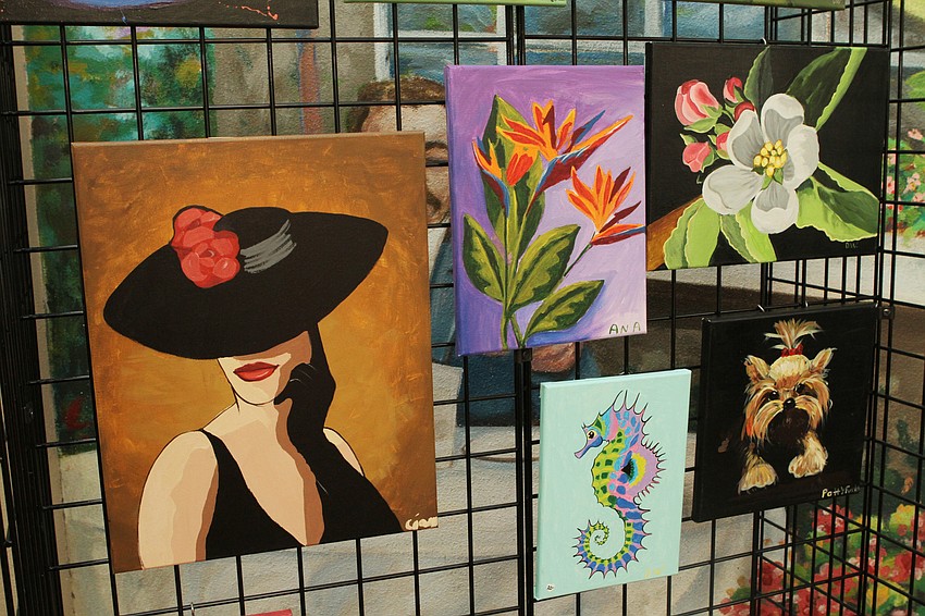 Student-created artwork was up for purchase