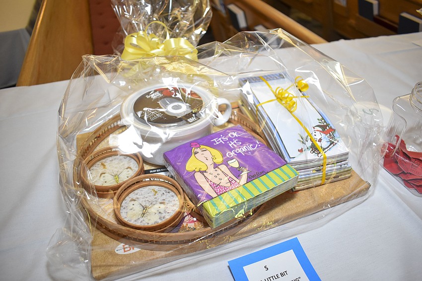 The raffle offered gift baskets.