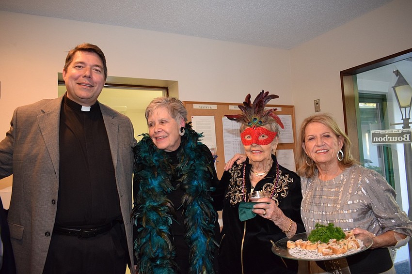 Rev. Dave Marshall, Gail Clay, Marge Stapleton, Catharine Burke. Photo courtesy of Tom Thomas.