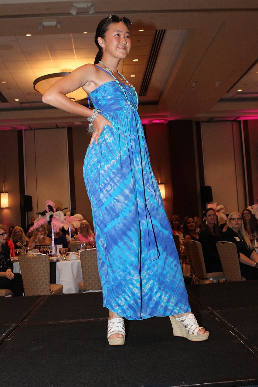 The show's first half had models wearing clothing from Panache.