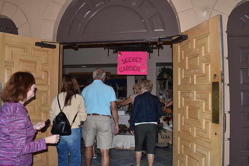 Shoppers head into the fray.