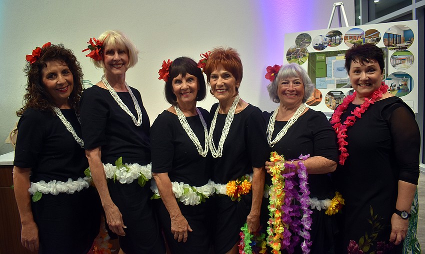 Vickie Inglese, Jeanne Wacker, Mary Pickup, Evie Sturn, Susan Pomerantz and Bonnie Gray performed a hula dance.