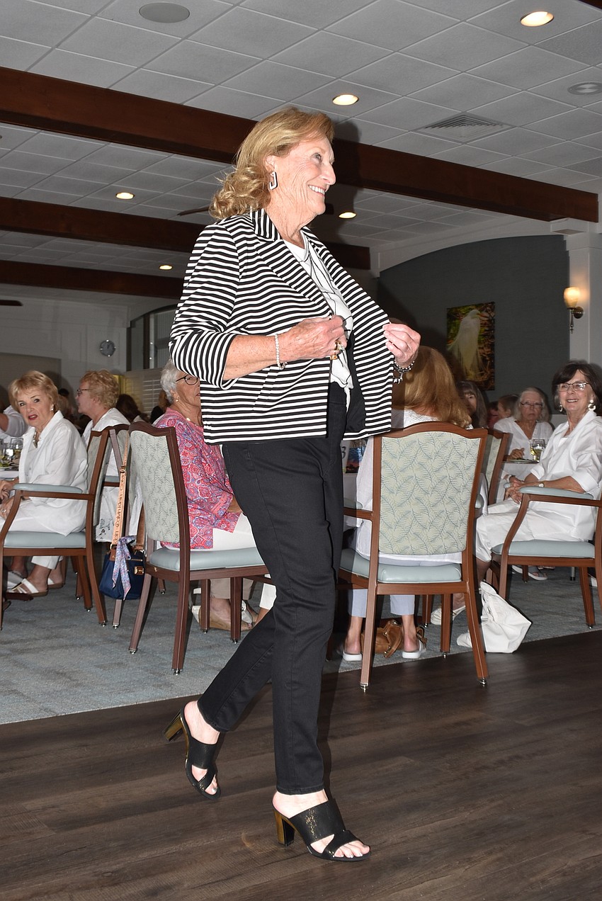 Mary Bock smiles to the crowd.