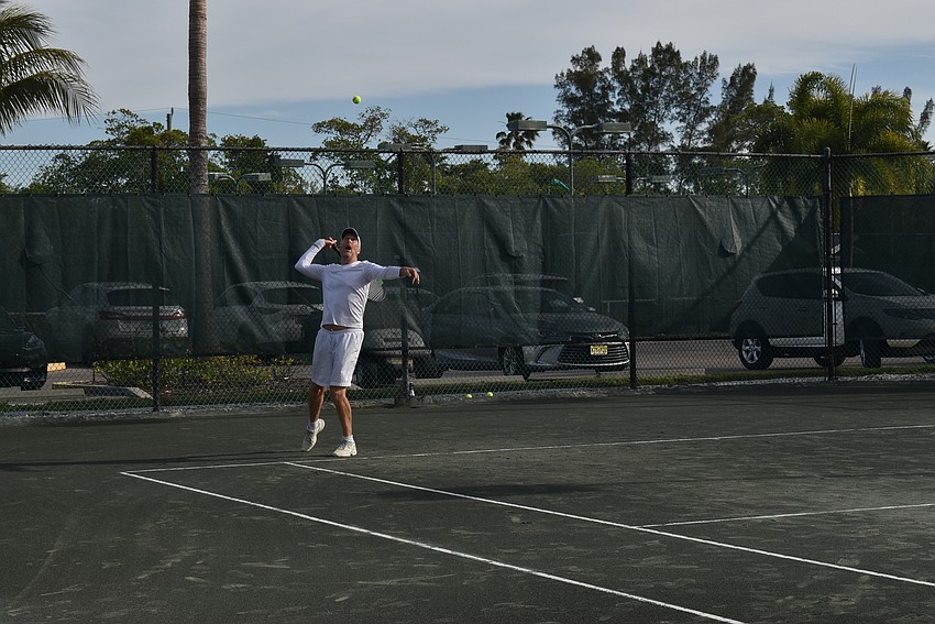 Danny McClure goes for the point.