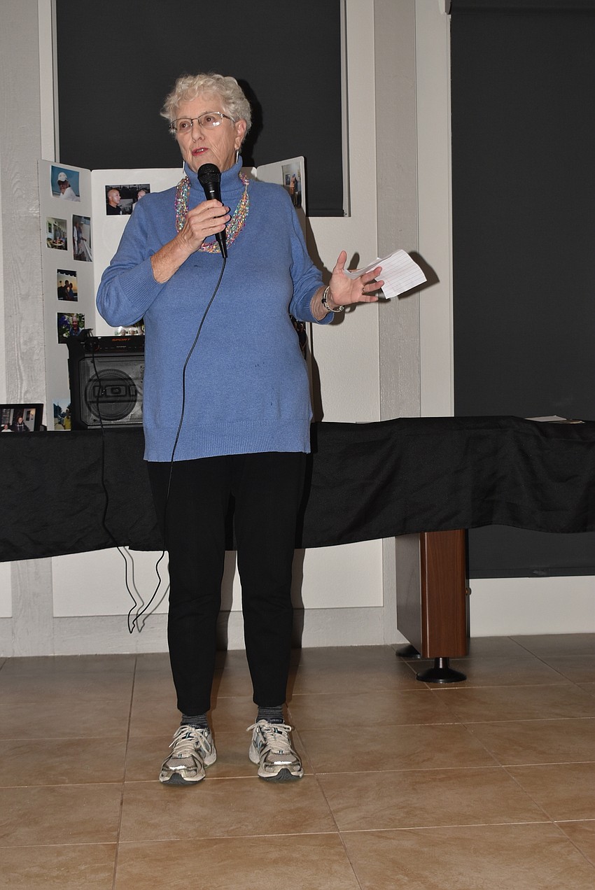 Jane Goodwin speaks to the crowd.