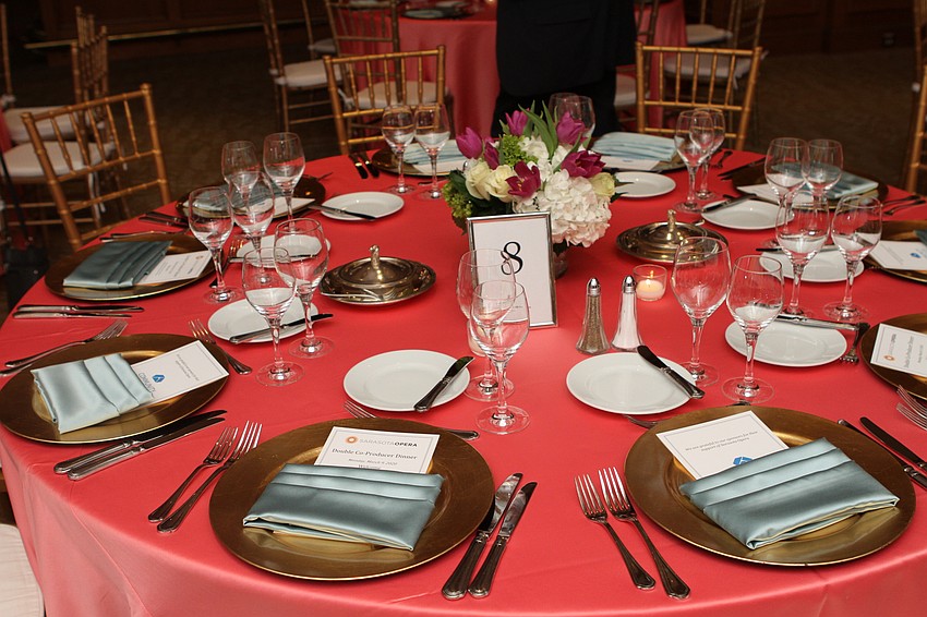 Nearly 100 guests were at the dinner.